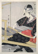 Hataori Webstuhl auf einer Werkbank - Kitagawa Utamaro — Ansicht des Kunstwerks