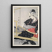 Hataori Webstuhl auf einer Werkbank - Kitagawa Utamaro — gerahmtes Bild an der Wand