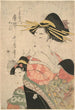 Portrait de beauté Karakoto au Chjiya - Kitagawa Utamaro — Ansicht des Kunstwerks