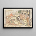 Verhaltensregeln in den Vergnügungsvierteln - Kitagawa Utamaro — gerahmtes Bild an der Wand