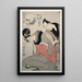 Sankatsu Hanshichi no bosetsu L'amour maternel de Sankatsu et Hanshichi - Kitagawa Utamaro — gerahmtes Bild an der Wand