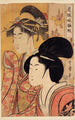 Zwei Schönheiten mit Bambus - Kitagawa Utamaro — Ansicht des Kunstwerks