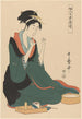 Frau mit Faden - Kitagawa Utamaro — Ansicht des Kunstwerks