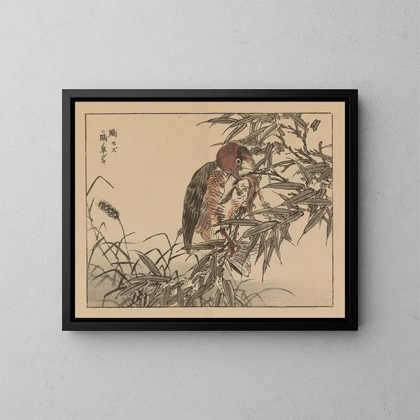 Bairei gafu, planche 18 - Kono Bairei — gerahmtes Bild an der Wand