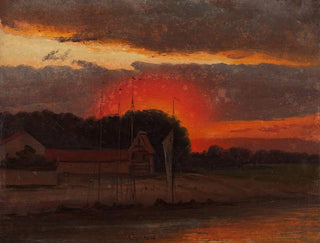 L'Elbe bei Sonnenuntergang - Knud Baade — Ansicht des Kunstwerks