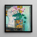 Stillleben mit Blumen und einem Cyclamen - Koloman Moser — gerahmtes Bild an der Wand