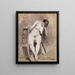 Nacktes weibliches Modell im Studio - Koloman Moser — gerahmtes Bild an der Wand