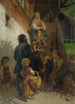 Szene im Oberhasli-Tal, Walzenorgelspieler vor dem Haus - Konrad Grob — Ansicht des Kunstwerks