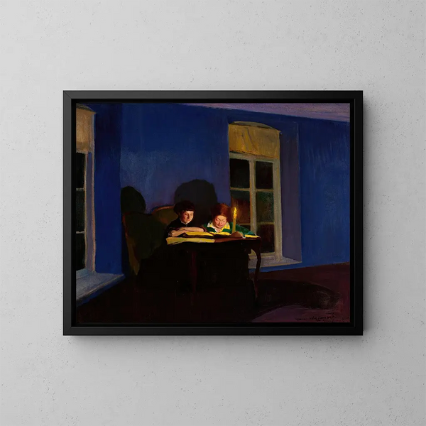 Bei Kerzenlicht - Konrad Krzyżanowski — gerahmtes Bild an der Wand