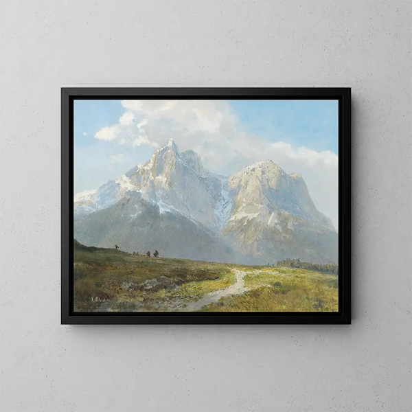 Berglandschaft - Konrad Petrides — gerahmtes Bild an der Wand
