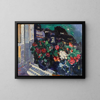Konstantin Alexeevich Korovin - Roses on a Window Sill Gurzuf.webp