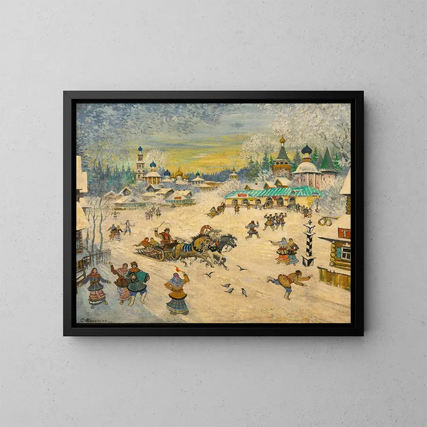 Place du village - Konstantin Alexeïevitch Korovine — gerahmtes Bild an der Wand