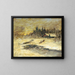 Schlitten auf einer Brücke bei Sonnenuntergang - Konstantin Alexeïevitch Korovine — gerahmtes Bild an der Wand
