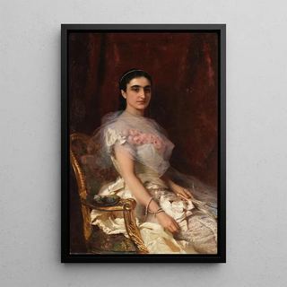 Konstantin Egorovich Makovsky - Portrait of an Elegant Lady with a Fan.webp