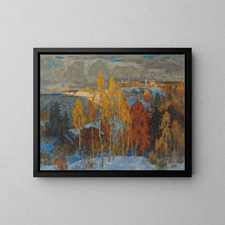 Goldener Herbst - Konstantin Ivanovich Gorbatov — gerahmtes Bild an der Wand
