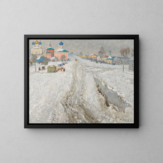 Konstantin Ivanovich Gorbatov - Russian Town Under The Snow.webp