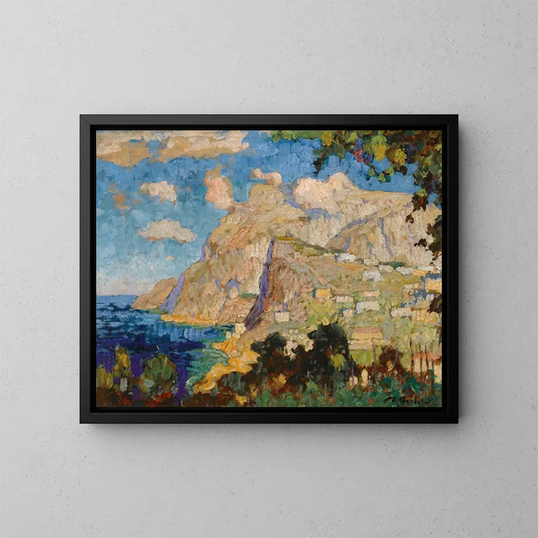 Vue de Monte Solaro, Capri - Konstantin Ivanovich Gorbatov — gerahmtes Bild an der Wand