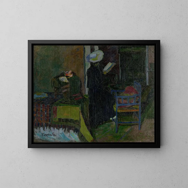 Teppich im Schlafzimmer - Konstantin Korovin — gerahmtes Bild an der Wand