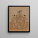 Courtisane et Deux pour une femme - Koryusai Isoda — gerahmtes Bild an der Wand