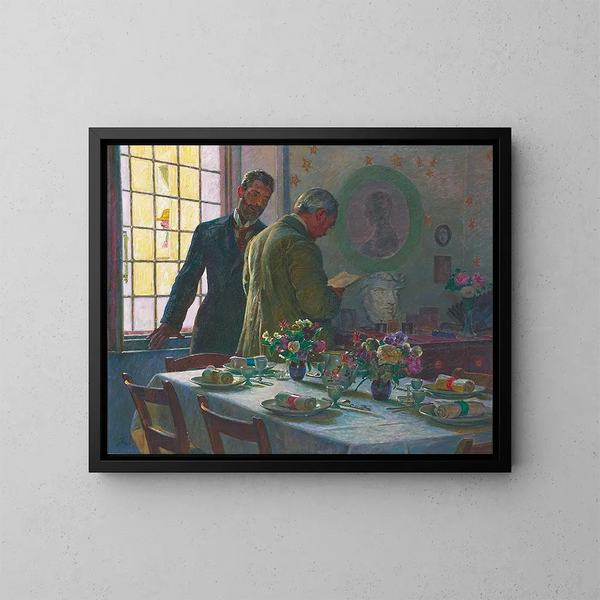 Das Frühstück in Civita d'Antino - Kristian Zahrtmann — gerahmtes Bild an der Wand