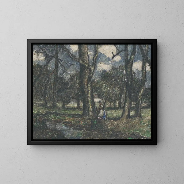 Landschaft - Károly Kotász — gerahmtes Bild an der Wand