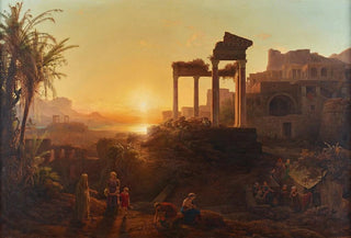 Kroly Mark - Landschaft mit Sonnenuntergang.webp