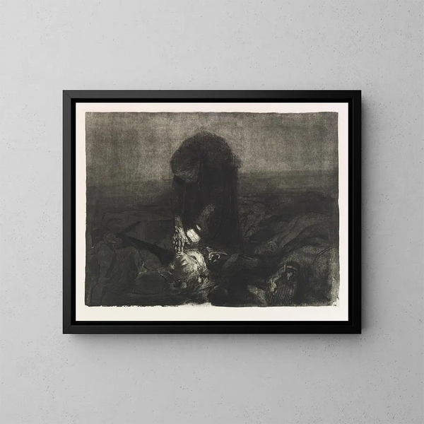 Schlachtfeld - Käthe Kollwitz — gerahmtes Bild an der Wand