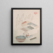 Gâteaux et aliments à base d'algues - Kubo Shunman — gerahmtes Bild an der Wand