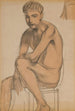 Junge sitzend - Kuzma Petrov-Vodkin — Ansicht des Kunstwerks