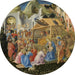 L'Adoration des Mages - Fra Angelico und Fra Filippo Lippi — in einem Innenraum präsentiert