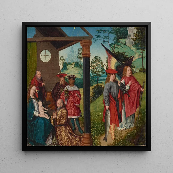 L'Adoration des Mages avec Tobias et l'Ange - Jan Provoost