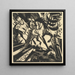 L Pferdeschule - Franz Marc — gerahmtes Bild an der Wand