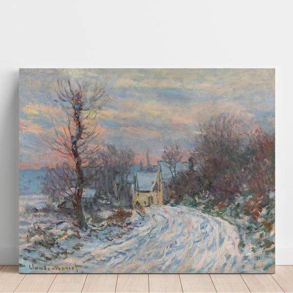 Reproduktion des Gemäldes L'entrée de Giverny en hiver - Claude Monet
