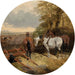 L'équipe de labour au repos - John Frederick Herring Jr — in einem Innenraum präsentiert
