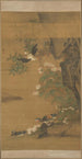 Mandarinenenten und Hibiskus aus rosa Baumwolle - L. Ji — Ansicht des Kunstwerks