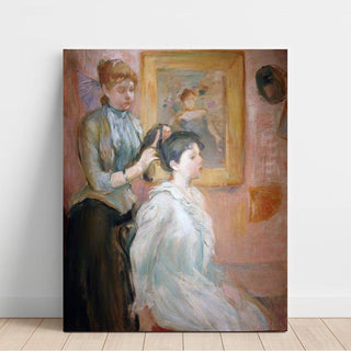 La Coiffure - Berthe Morisot | Reproduction Tableau Décoration murale affiche copie