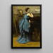 Reproduktion des Gemäldes Die Dame in Blau von Jean-Baptiste-Camille Corot