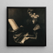 La Leçon de piano - Firmin Baes — gerahmtes Bild an der Wand