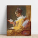 Reproduktion des Gemäldes La Liseuse de Jean-Honoré Fragonard