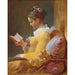 Reproduktion des Gemäldes La Liseuse de Jean-Honoré Fragonard