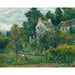 Reproduktion des Gemäldes La Maison Rondest und sein Garten in L'Hermitage, Pontoise - Camille Pissarro