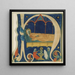 Die Geburt des Kindes Christus und Maria liegend auf einem Bett - Anonym — gerahmtes Bild an der Wand