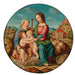 Reproduktion des Gemäldes Die Heilige Familie mit dem heiligen Kind Johannes dem Täufer - Toskanische Schule