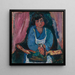 Die Dienerin in Blau - Cham Soutine — gerahmtes Bild an der Wand