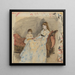 Die Schwester des Künstlers, Edma mit ihrer Tochter Jeanne - Berthe Morisot — gerahmtes Bild an der Wand