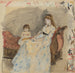 Die Schwester des Künstlers, Edma mit ihrer Tochter Jeanne - Berthe Morisot — Ansicht des Kunstwerks