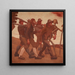 Die Totentanz des Neujahrs - Albin Egger Lienz — gerahmtes Bild an der Wand