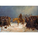 Napoleons Rückzug aus Russland, vollständiges Werk mit dem Kaiser zu Pferd im Schnee
