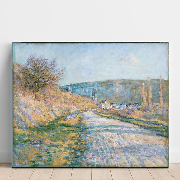 Reproduktion des Gemäldes La route de Vétheuil - Claude Monet