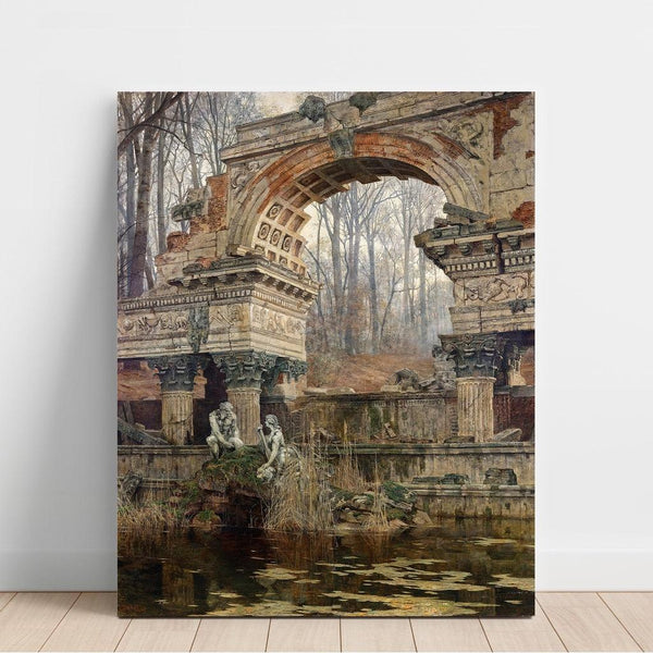 La ruine romaine à Schönbrunn - Carl Moll | Reproduction Tableau Décoration murale affiche copie